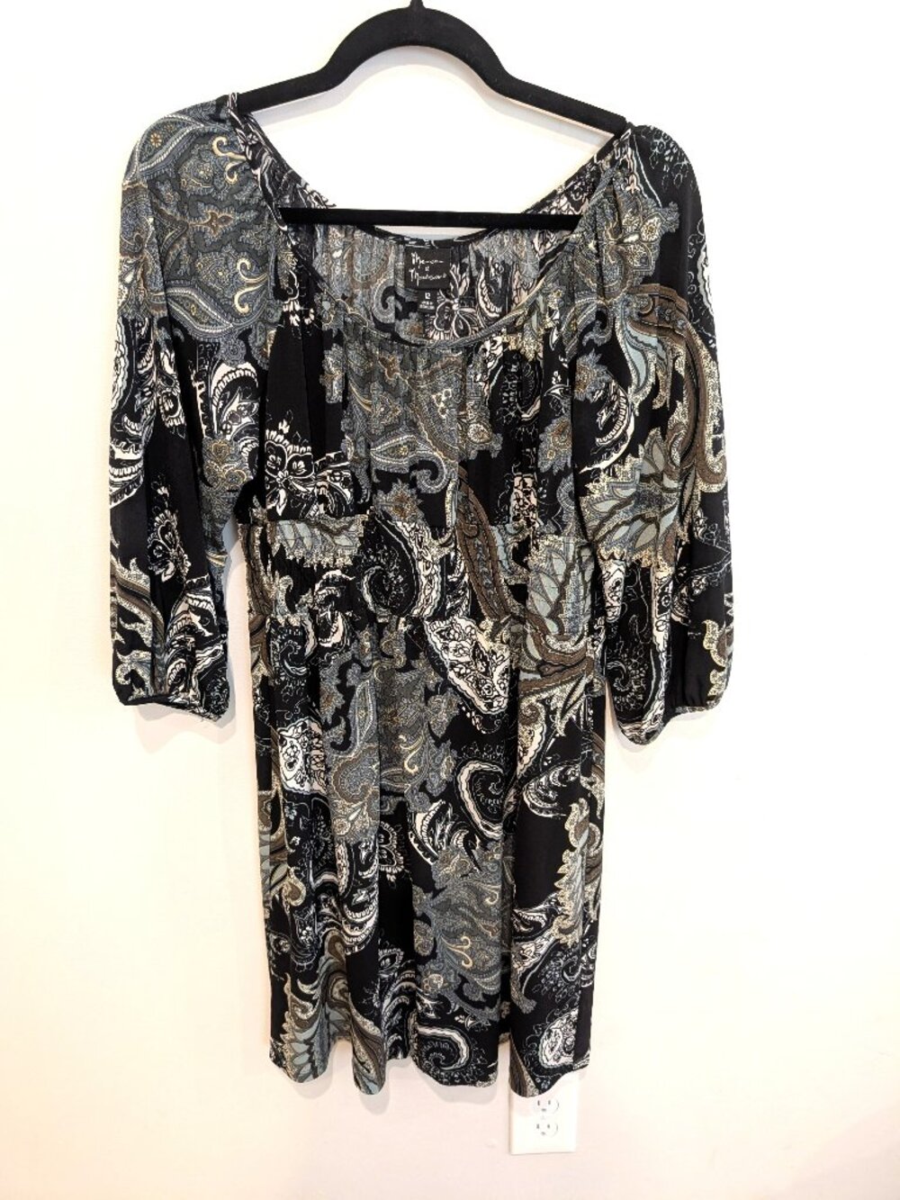 Mercer & Madison Bohemian Paisley Smocked Waist Mini Dress | Size 12